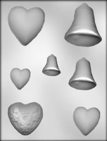 1.25" Hearts & Bells Mold