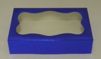 1 Pound Blue Foil Cookie Box with Window