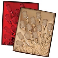 12 Rose Spray Box Gold Insert