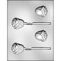 2 3/8" 3D Rose Lolly Mold (4)
