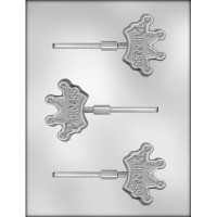 2.5" Crown Lolly Chocolate Candy Mold