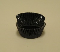 3/4" X 1-1/4" Black Foil Baking Cups 500 Count