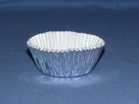 3/4" X 1-1/4" Silver Foil Baking Cups 500 Count