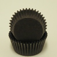 3/4" X 1-3/8" Black Mini Baking Cup 500 Count