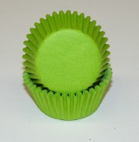 3/4" X 1-3/8" Lime Green Mini Baking Cup 500 Count