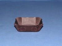 3/4" X 2" Square Gold & Brown Baking Cups 500 Count