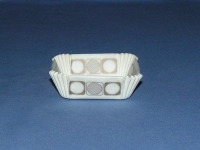 3/4" X 2" Square Gold & White Baking Cups 500 Count