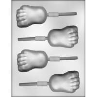 3" Top View Foot Lolly Mold(4)