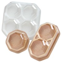 4-PC Candy Box Clear & White