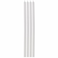 6" Birthday Candles White