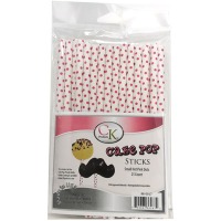 6" Cake Pop Stck Small Dot Hot Pink