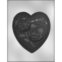 6" Heart w/ Love, Roses Mold 1