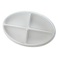 9" Oval Box White W/Clear Lid