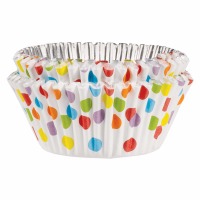 Rainbow Polka Dots Cupcake Liner