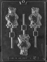 Bear Holding Heart Lolly Mold