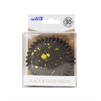 Black & Gold Baking Cups 30 Count