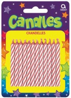 Candy Stripe Candle Pink 24 CT