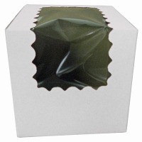 Cupcake Box with Window 4X4X4 White