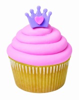 Crown with Heart Royal Icing Decoration