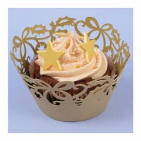 Cupcake Wrap Gold 12 CT