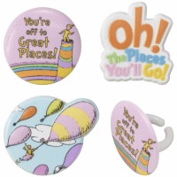 Oh The Places You'll Go Cupcake Rings 12CT