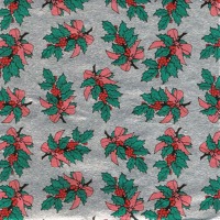 Foil Wrapper4"X4" Holly Bough 1000 CT