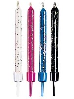 Glitter Candles Pink 10 CT