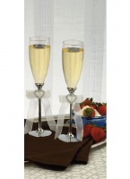 Heart Bow Toasting Glasses