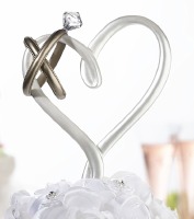 Heart With Rings Cake Pick