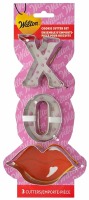 Cookie Cutter Set Lips, X, & O