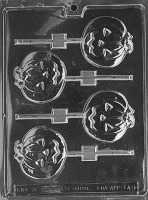 Med. Flat Pumpkin Lolly Mold