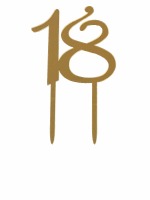 Number 18 Acrylic Gold P CT