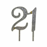 Silver Glitter #21 Cake Pic