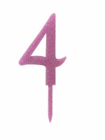 Number 4 Acrylic Pink G CT