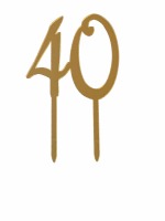 Number 40 Acrylic Gold P CT