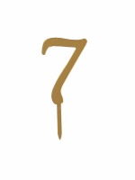 Number 7 Acrylic Gold P CT