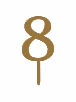 Number 8 Acrylic Gold P CT
