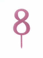 Number 8 Acrylic Pink G CT