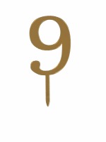 Number 9 Acrylic Gold P CT