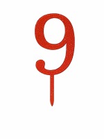 Number 9 Acrylic Red G CT