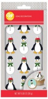 Penguins & Snowman Royal Icing Decorations 12CT