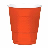 Plastic 12 OZ Cup 20 CT Orange