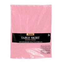 Plastic Table Skirt 14'X29" Pink