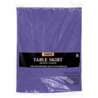 Plastic Table Skirt 14'X29" Purple