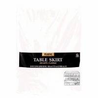 Plastic Table Skirt 14'X29"  White