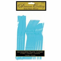 Premium Cutlery 24 CT Caribbean Blue