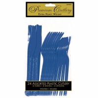 Premium Cutlery 24 CT Royal Blue