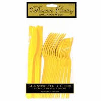 Premium Cutlery 24 CT Yellow