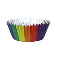 Rainbow Color Foil Lined Baking Cups 30 CT