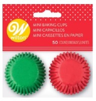 Red & Green Mini Baking Cups 50CT